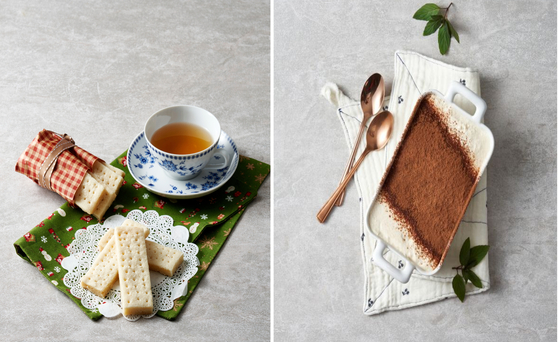 '저속노화를 위한 하루 한 끼'를 주제로 열리는 쿠킹 클래스에서 소개하는 메뉴, 사진 왼쪽부터 쇼트브레드와 두부크림 티라미수. 사진 한국농수산식품유통공사 