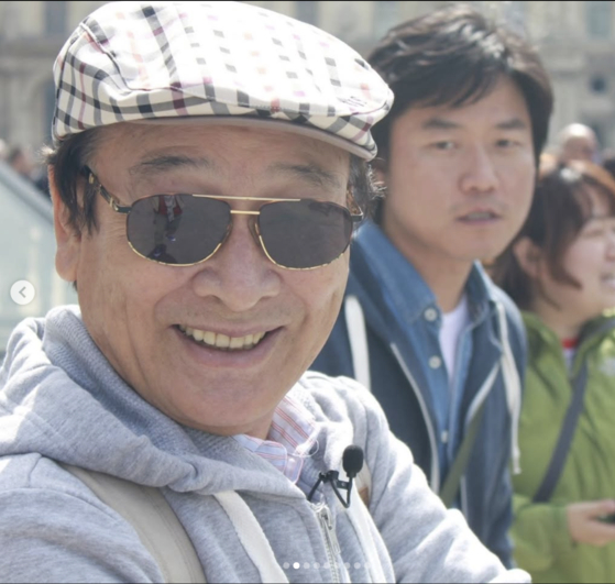 '꽃보다 할배'를 함께 한 이순재와 나영석PD. 사진 십오야 SNS