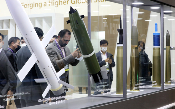 2022년 경기도 일산 킨텍스에서 열린 대한민국 방위산업전(DX KOREA) 현장 모습. [뉴스1] 