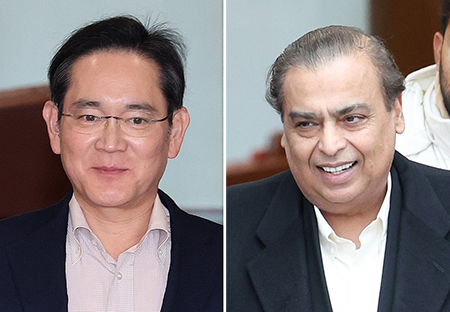 이재용(왼쪽), 암바니