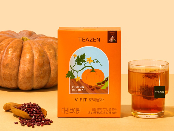 티젠이 겨울철 관리용 ‘브이핏 호박팥차’를 새롭게 출시했다. 사진 티젠