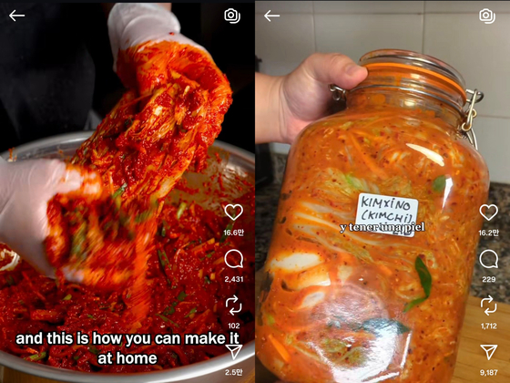 해외 각국 외국인들이 저마다 김치를 담그는 영상을 SNS에 게시하고 있다. 사진 인스타그램 캡쳐