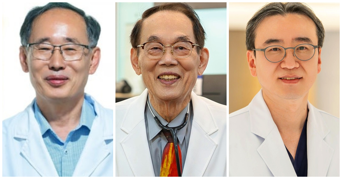 왼쪽부터 제5회 김우중 의료인상 수상자로 선정된 최명석 신안대우병원장, 위상양 전 장수군보건의료원장, 전진동 미즈메디병원 진료부장. 사진 대우재단