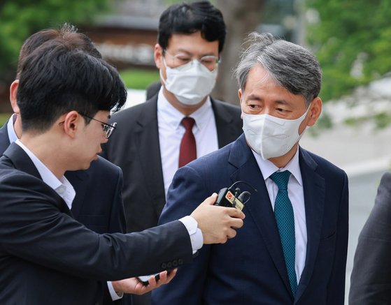 조지호 경찰청장이 지난 9월 9일 서울 종로구 헌법재판소 대심판정에서 열린 탄핵심판 사건 첫 변론기일에 출석하고 있다. 연합뉴스