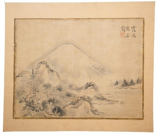 (작품명: 후지산 진경산수화 (크기: 48cm x 37.2cm(약 20호))