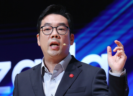 10월 21일 서울 강남구 코엑스에서 열린 지마켓 미디어데이 행사에서 장승환 지마켓 대표가 사업 전략을 발표하고 있다. 연합뉴스