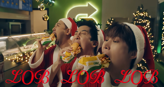 가수 에픽하이가 출연한 써브웨이 '랍스터 샌드위치 컬렉션' 광고. 사진 써브웨이 홈페이지