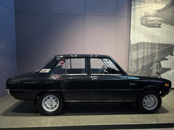 기아가 만든 첫 네 바퀴 자동차 '브리사'의 1세대 모습을 복원한 모습이다. 이수정 기자