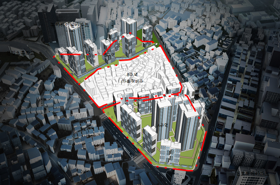 서울 강동구 천호동 113-2번지 일대에서 들어서는 모아주택. [사진 서울시]