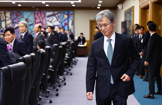 조희대 대법원장이 5일 전국 법원장회의에 참석하고 있다. 김종호 기자