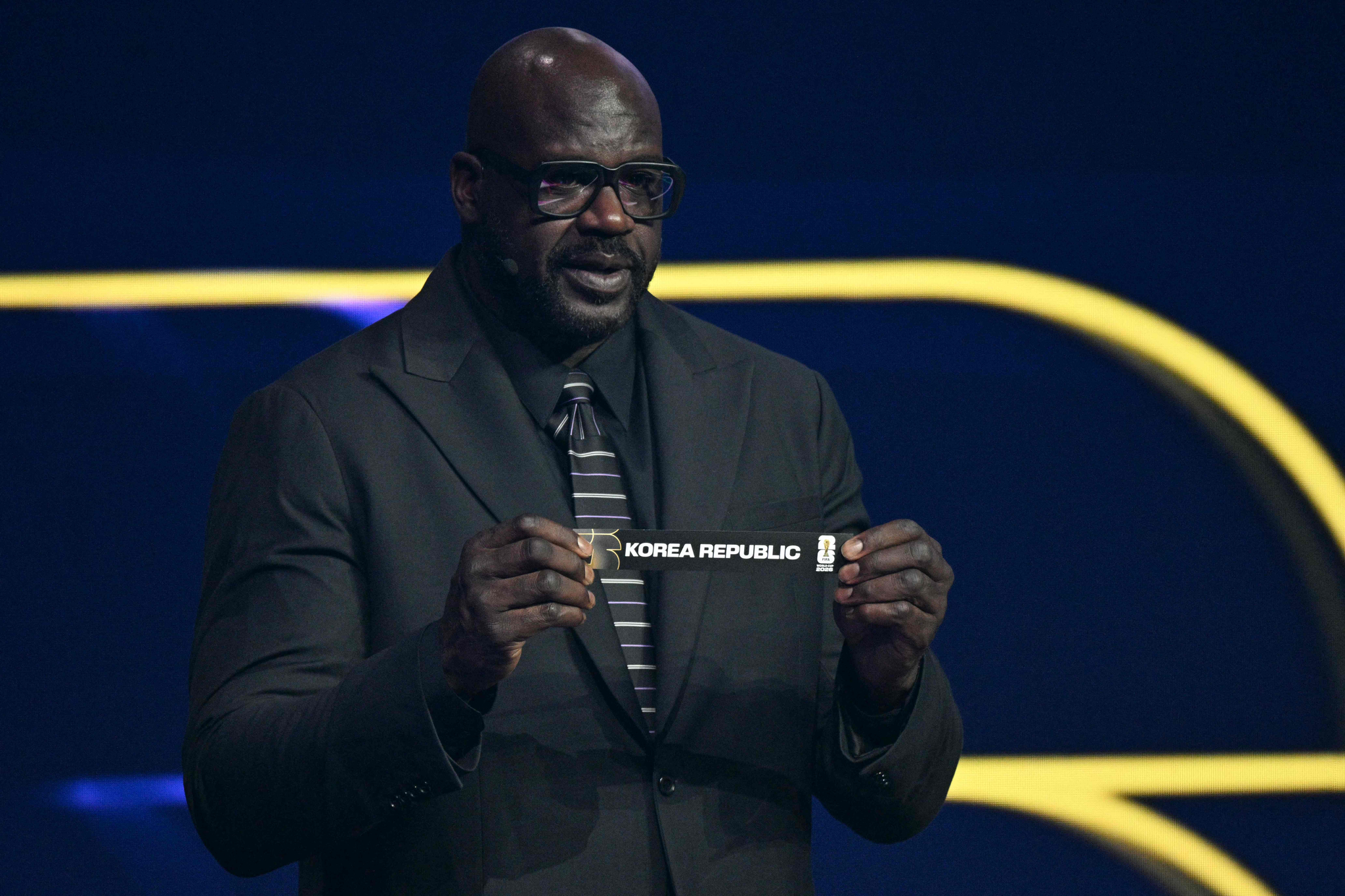 농구 스타 샤킬 오닐이 한국을 멕시코가 속한 A조에 뽑았다. AFP=연합뉴스