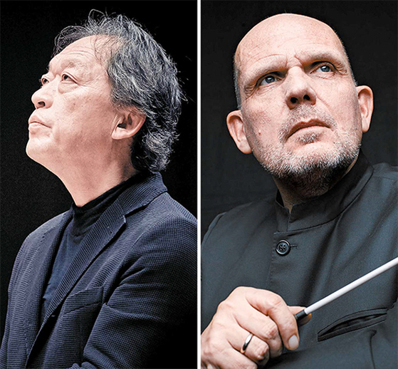  마에스트로 정명훈(왼쪽)과 얍 판 츠베덴. [사진 KBS교향악단, 서울시향]