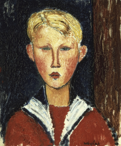 아메데오 모딜리아니의 ‘파란 눈의 소년’은 몽환적인 분위기를 자아내며 관객들 시선을 사로잡는다.