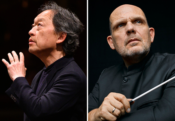정명훈(왼쪽)의 KBS교향악단과 얍 판 츠베덴의 서울시립교향악단이 올 연말 베토벤 교향곡 9번 ‘합창’을 연주한다. [사진 KBS교향악단·서울시향]