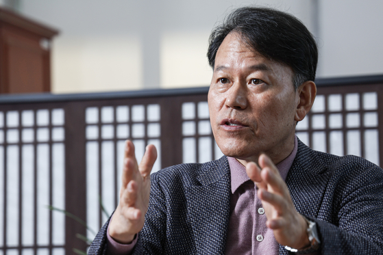 윤한홍 국민의힘 의원이 8일 오전 서울 여의도 국회에서 중앙일보와 인터뷰하고 있다. 김경록 기자