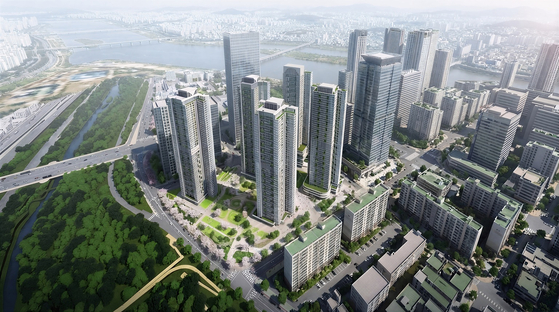 여의도 광장 아파트 재건축 조감도.  자료: 서울시 