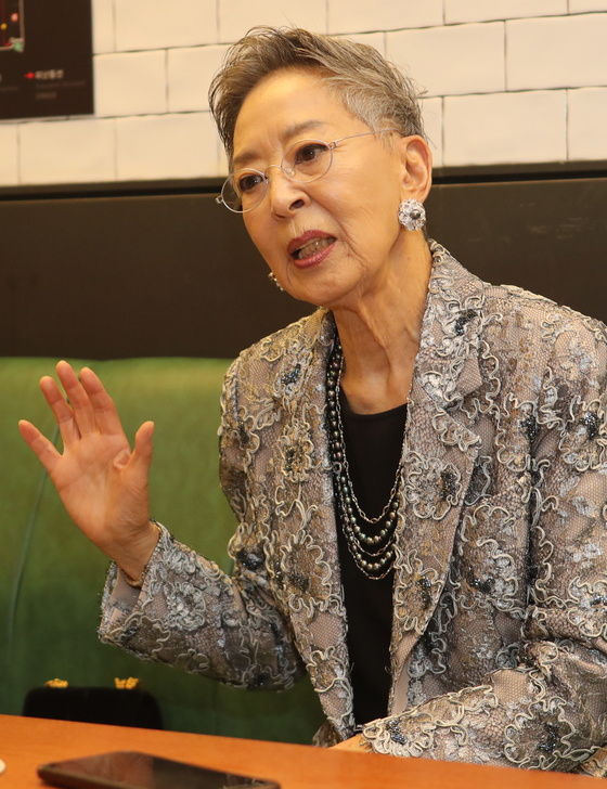 2019년 부산 국제영화제를 찾은 배우 김지미. 송봉근 기자