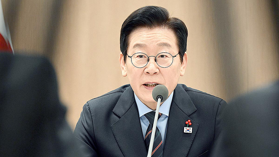 이재명 대통령이 10일 용산 대통령실에서 제6차 한-태평양도서국 외교장관회의 참석을 위해 방한한 태평양도서국 외교장관 일행을 접견해 모두발언을 하고 있다. 대통령실사진기자단