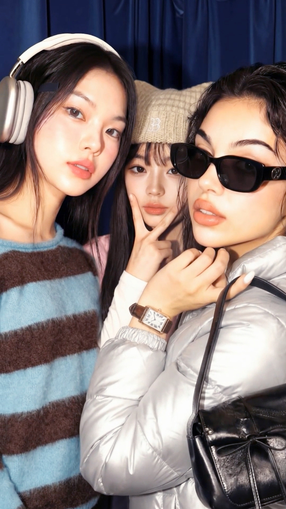 화장품 버추얼 인플루언서 ‘지지’‘미오’‘아일라’(왼쪽부터). [사진 오프더레코드컴퍼니]