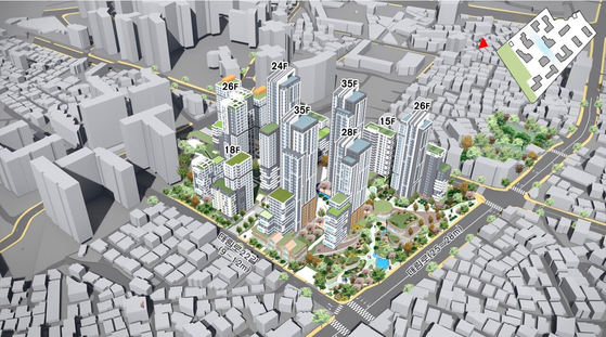 서울 영등포구 대림1구역이 1000여세대 아파트 단지로 다시 태어난다. 사진은 대림1구역 조감도. [사진 서울시]