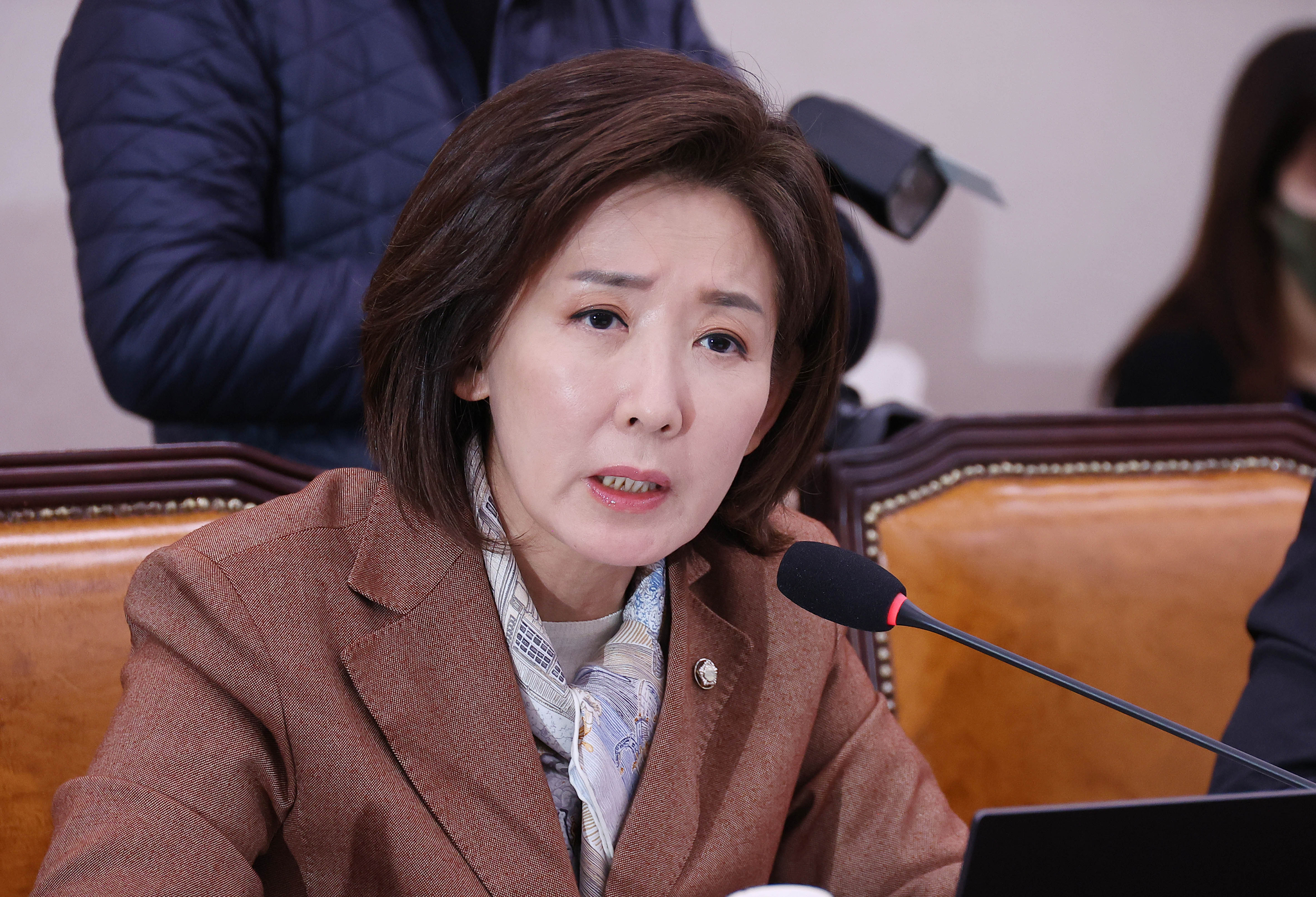 나경원 국민의힘 의원이 10일 오후 국회에서 열린 법제사법위원회 전체회의에서 발언하고 있다. 임현동 기자