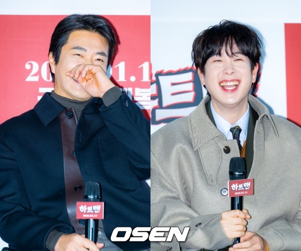 [OSEN=민경훈 기자] 11일 오후 서울 롯데시네마 건대입구에서 넷플릭스 영화 '하트맨' 제작보고회가 진행됐다.