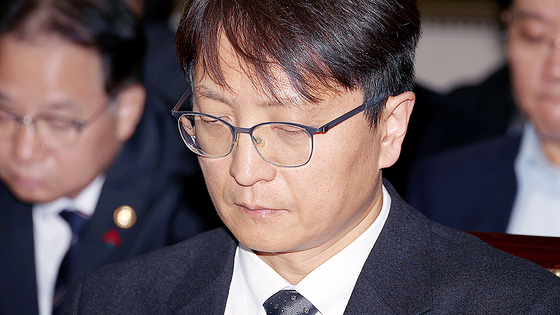 국회 정무위원회에’서 쿠팡 개인정보 유출' 긴급질의가 진행되고 있다. 박대준 쿠팡 대표이사가 의원 질의에 답하고 있다. 장진영 기자