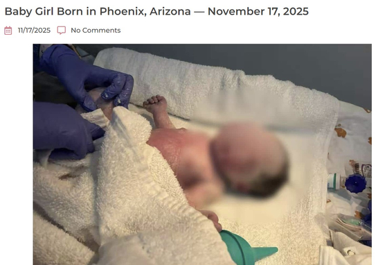 미국의 대리모 업체가 공개한 중국 부모 자녀의 출생 장면. 사진 업체 홈페이지