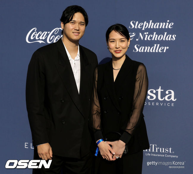 [사진] 오타이 쇼헤이와 그의 아내 다나카 마미코. ⓒGettyimages(무단전재 및 재배포 금지)