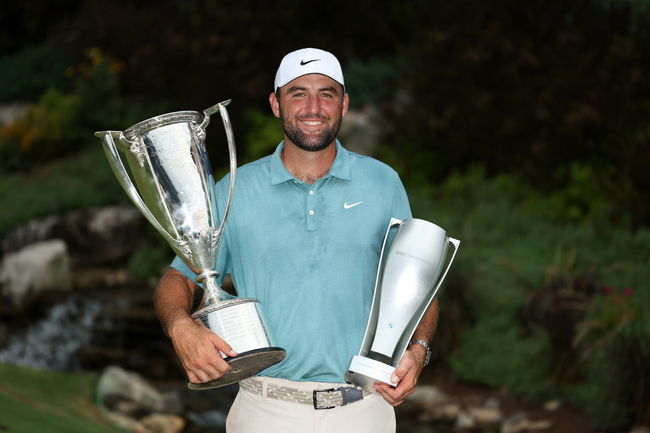 BMW 챔피언십에서 우승한 스코티 셰플러. /PGA 투어 제공