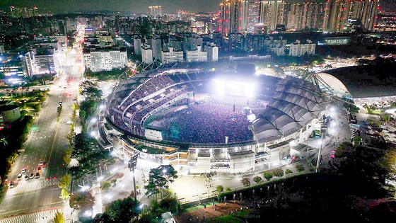 K팝 공연이 열린 고양종합운동장 전경. 사진 고양시
