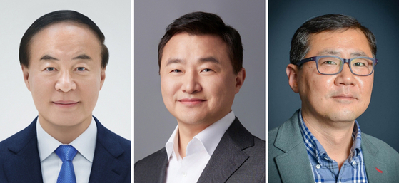 왼쪽부터 삼성전자 전영현 디바이스솔루션(DS)부문장 대표이사(부회장), 노태문 디바이스경험(DX)부문장 대표이사(사장), 박홍근 SAIT(구 삼성종합기술원) 원장. 사진 삼성전자
