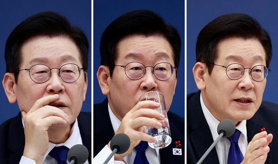 이재명 대통령이 16일 보건복지부·식품의약품안전처·질병관리청과 문화체육관광부·국가유산청·국민권익위원회의 업무보고를 받았다. 이 대통령은 지난 11·12일에 이어 이날도 역대 정부 처음으로 전 국민에게 실시간 생중계로 각 업무보고를 받으며 일부 기관장의 부실한 답변을 질책했다. [연합뉴스]