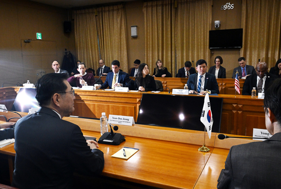 16일 오전 서울 종로구 정부서울청사 별관에서 열린 ‘한·미 정상회담 조인트 팩트시트 후속 협의’. 장진영 기자.