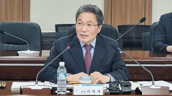 16일 이학재 인천국제공항공사 사장이 기자 간담회에서 발언하고 있는 모습. 사진 인천국제공항공사