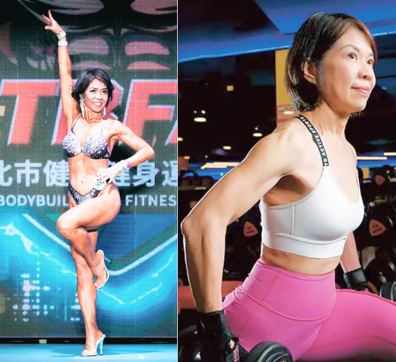 보디빌딩 대회에서 비키니를 입고 탄탄한 근육질 몸매를 선보인 대만의 72세 할머니가 화제다. 사진 유튜브 캡처