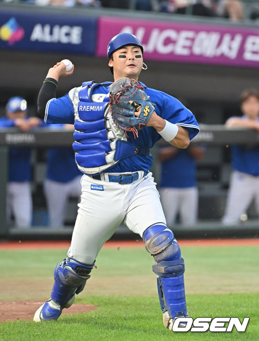 [OSEN=부산, 이석우 기자]  삼성 라이온즈 김재성 096 2025.06.22 / foto0307@osen.co.kr