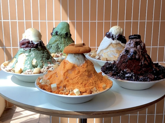 땡큐베리머치의 시그니처 메뉴 눈꽃빙수. 국산우유를 사용해 입자가 고르고 부드러운 것이 특징이다. 사진 땡큐베리머치