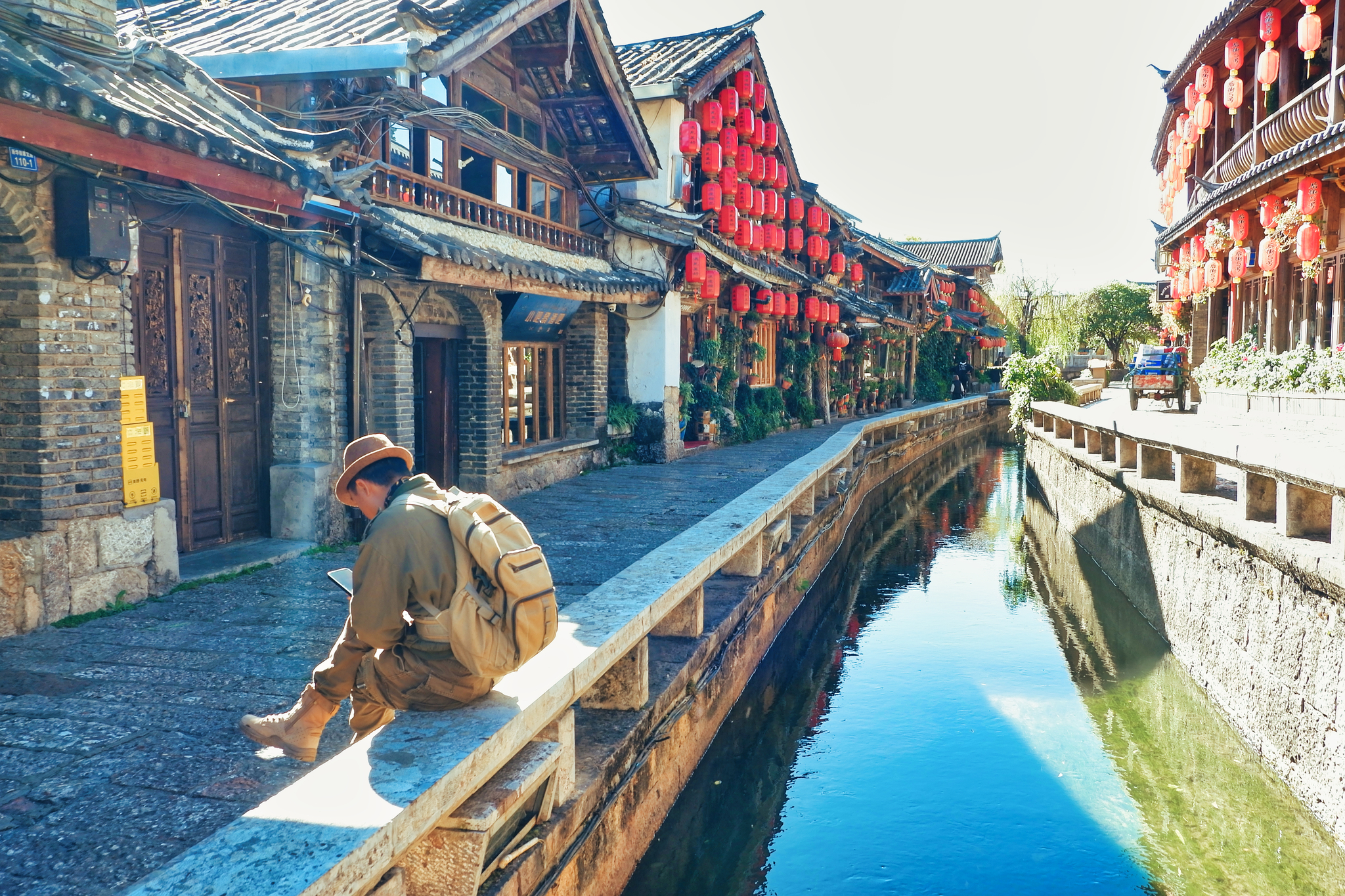 리장고성의 수로. 고대에 만들어 진 수로가 오늘날까지 유지되고 있어 더욱 놀랍다.