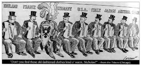 월간 ‘American Review of Reviews’ 1905년 12월호에 실린 ‘유일한 시대착오인 러시아 전제정치’. 작자 미상. [사진 윤상인]