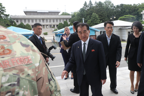 김창선 북한 국무위원회 부장. 청와대사진기자단