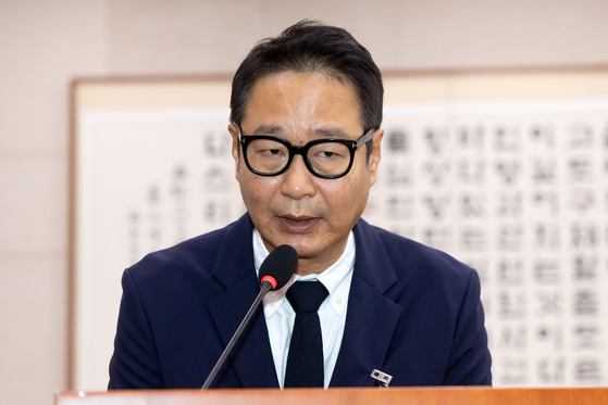 지난 10월 16일 서울 여의도 국회에서 열린 법제사법위원회 감사원 등에 대한 국정감사 증인으로 출석한 김태영 21그램 대표가 의원 질의에 답변하고 있다. 뉴스1