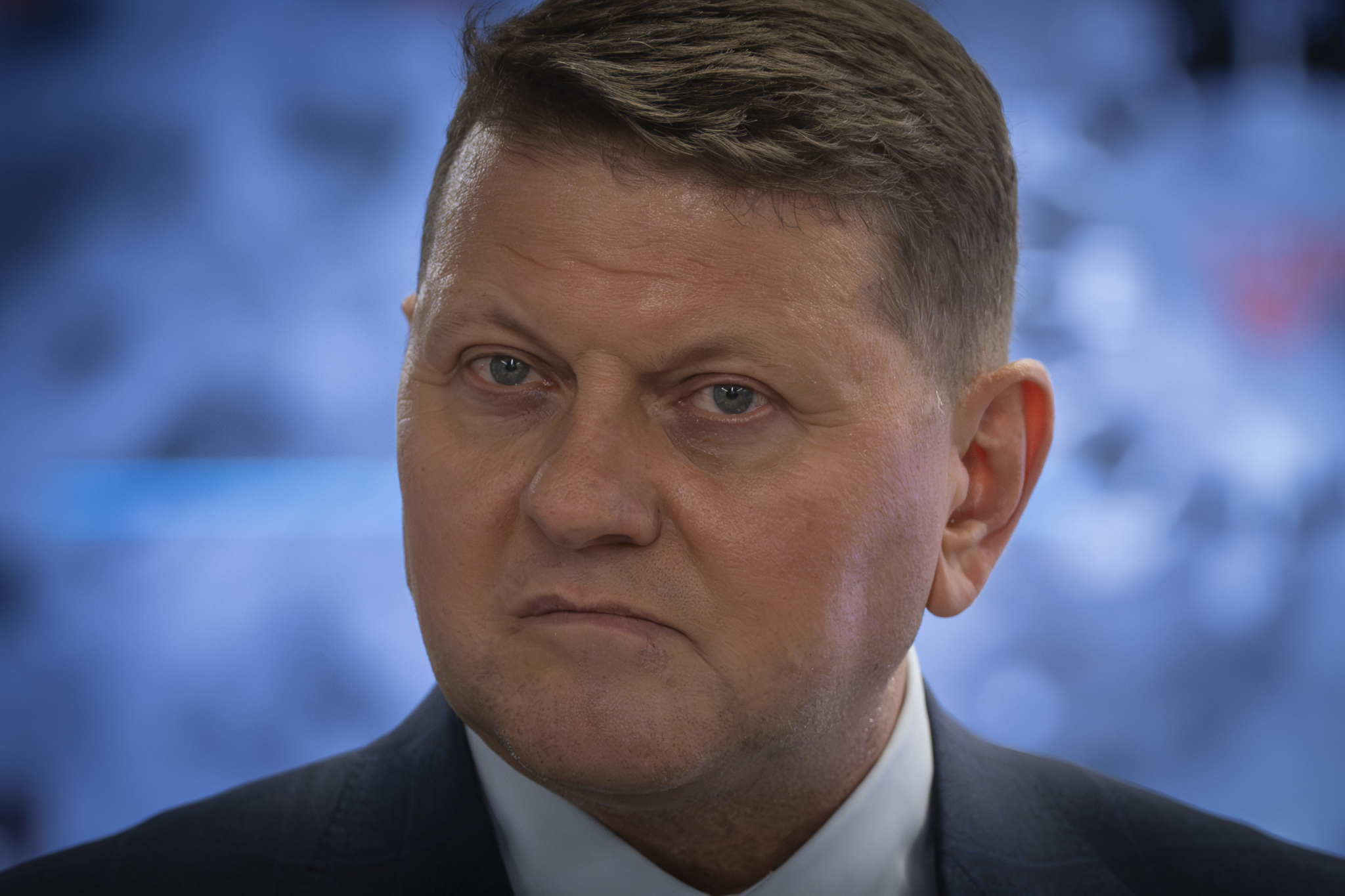 발레리 잘루즈니 전 우크라이나군 총사령관이 지난 1월 16일(현지시간) 우크라이나 키이우에서 열린 우크라이나 군용 드론 시연회에 참석하고 있다. AP=연합뉴스