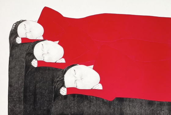 제주·일본 아오모리현 국제교류전 ‘바람과 숲의 대화’에 전시중인 양정임 작가의 '자아;상'. 사진 제주도립미술관