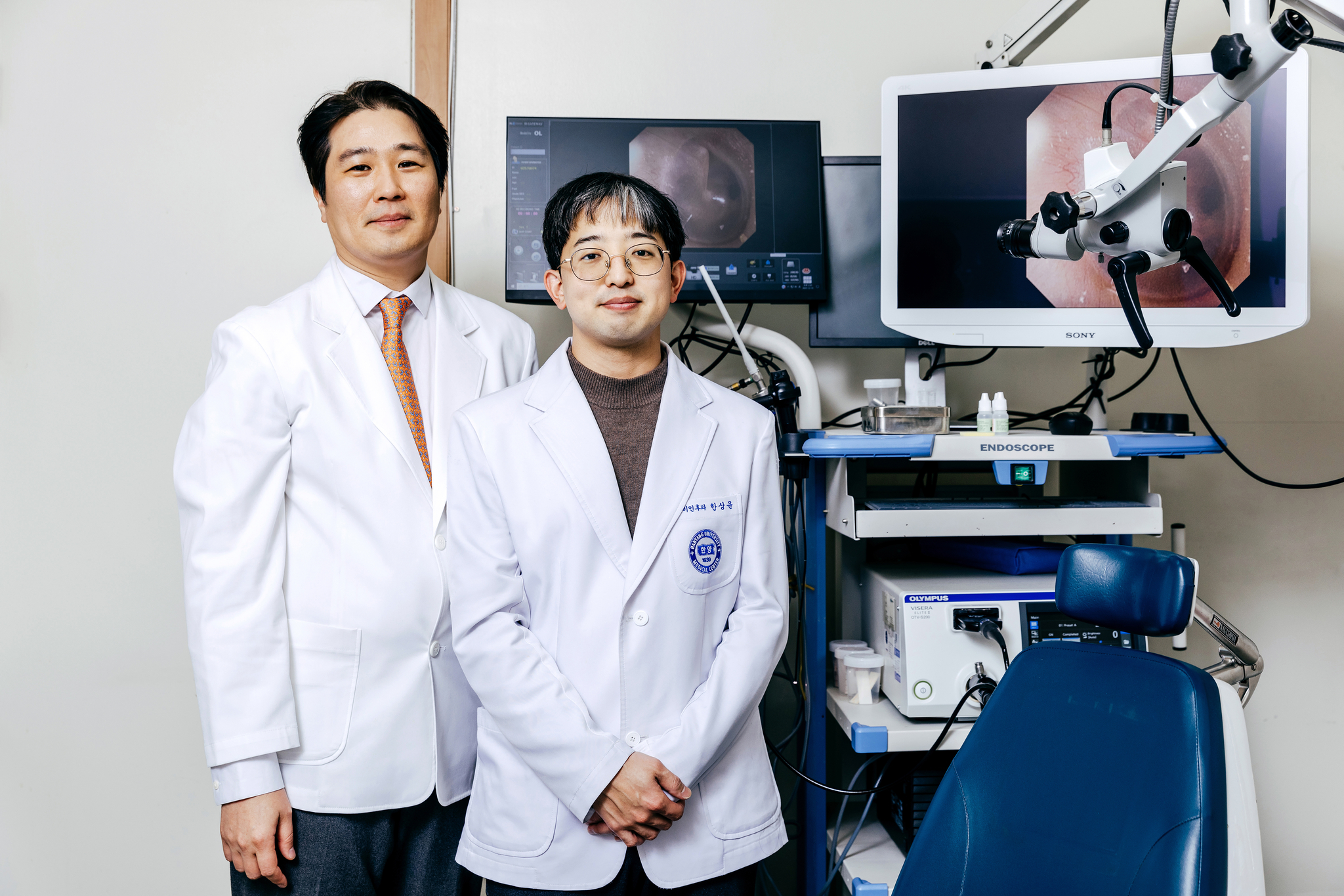 한양대병원 난청클리닉을 이끄는 이비인후과 정재호·한상윤 교수. 김은주 객원기자