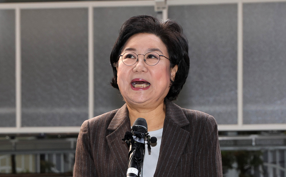 이혜훈 기획예산처 장관 후보자가 29일 오전 서울 중구 예금보험공사에 마련된 인사청문회 준비 사무실로 출근하며 소감을 밝히고 있다. 강정현 기자 