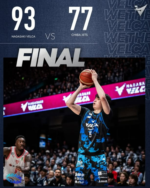 일본 나가사키 벨카 이현중이 치바 제츠와 경기에서 21점을 몰아치며 승리에 기여했다. 사진 나가사키 벨카 SNS