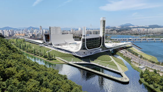 울산에서 추진 중인 5000억원 규모의 가칭 '세계적 공연장' 건립 사업이 세계적 건축 거장들의 참여로 디자인 설계 경쟁이 본격화됐다. 프랑스와 덴마크를 대표하는 스타 건축가부터 국내 정상급 설계사무소까지 가세하면서, 지방 공연장 건립 사업으로는 이례적인 국제 경쟁 디자인 등 설계 구도가 형성됐다. 더시스템랩이 제출한 설계안. 자료 울산시