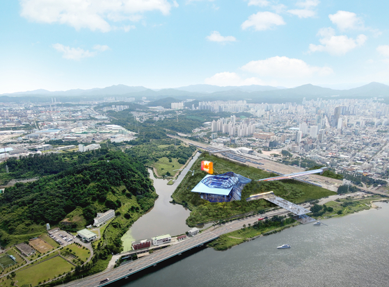 울산에서 추진 중인 5000억원 규모의 가칭 '세계적 공연장' 건립 사업이 세계적 건축 거장들의 참여로 디자인 설계 경쟁이 본격화됐다. 프랑스와 덴마크를 대표하는 스타 건축가부터 국내 정상급 설계사무소까지 가세하면서, 지방 공연장 건립 사업으로는 이례적인 국제 경쟁 디자인 등 설계 구도가 형성됐다. 프랑스 장누벨 측이 제출한 설계안. 자료 울산시