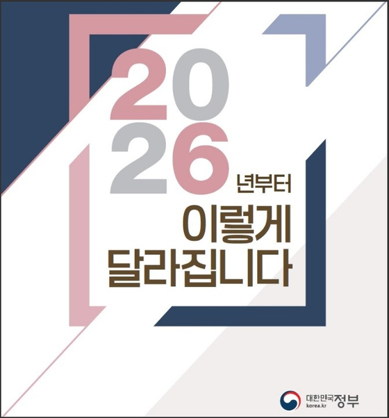 2026년부터 이렇게 달라집니다. 출처 기획재정부
